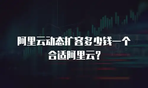 阿里云动态扩容多少钱一个合适阿里云？