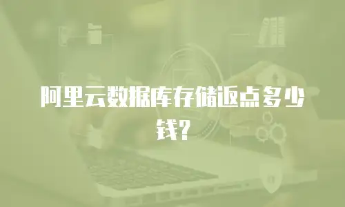 阿里云数据库存储返点多少钱？