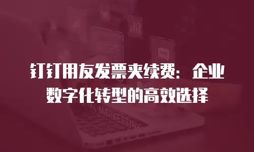 钉钉用友发票夹续费：企业数字化转型的高效选择