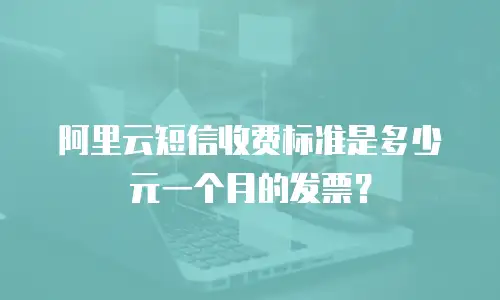 阿里云短信收费标准是多少元一个月的发票？