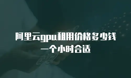 阿里云gpu租用价格多少钱一个小时合适