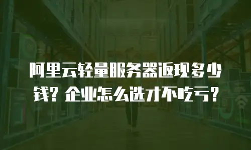 阿里云轻量服务器返现多少钱？企业怎么选才不吃亏？