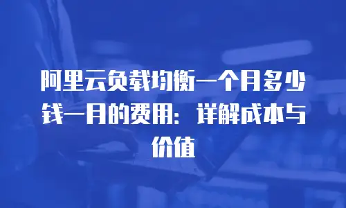 阿里云负载均衡一个月多少钱一月的费用：详解成本与价值