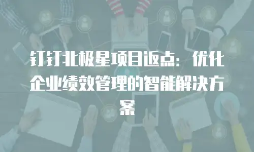 钉钉北极星项目返点：优化企业绩效管理的智能解决方案