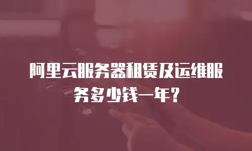 阿里云服务器租赁及运维服务多少钱一年？