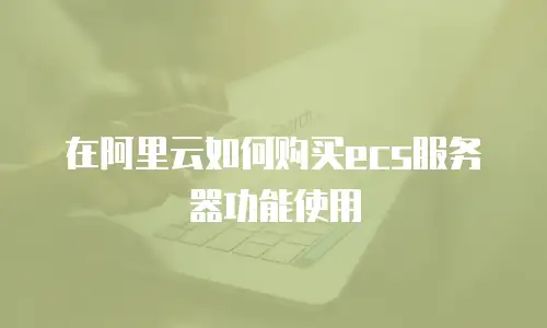 在阿里云如何购买ecs服务器功能使用