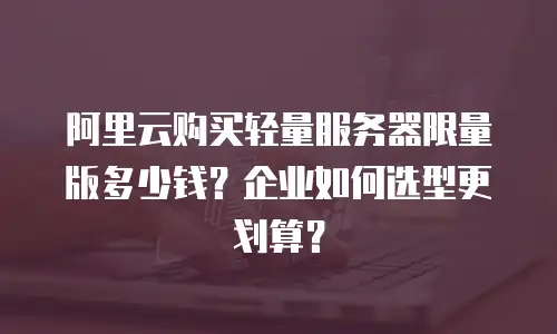 阿里云购买轻量服务器限量版多少钱？企业如何选型更划算？