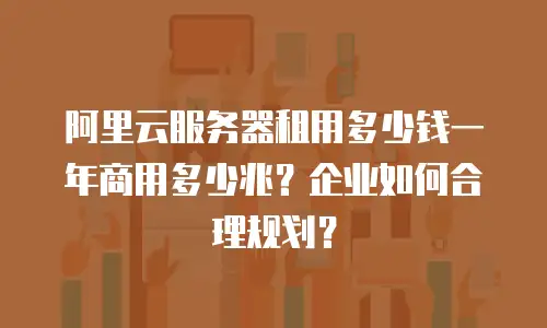 阿里云服务器租用多少钱一年商用多少兆？企业如何合理规划？