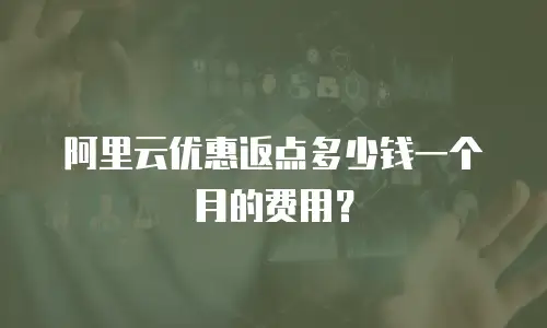 阿里云优惠返点多少钱一个月的费用？