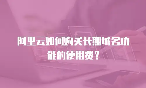 阿里云如何购买长期域名功能的使用费？