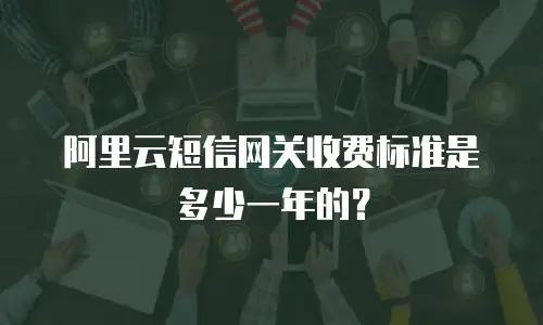 阿里云短信网关收费标准是多少一年的？