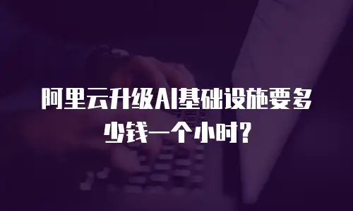 阿里云升级AI基础设施要多少钱一个小时？