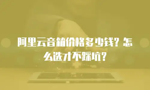 阿里云音箱价格多少钱？怎么选才不踩坑？