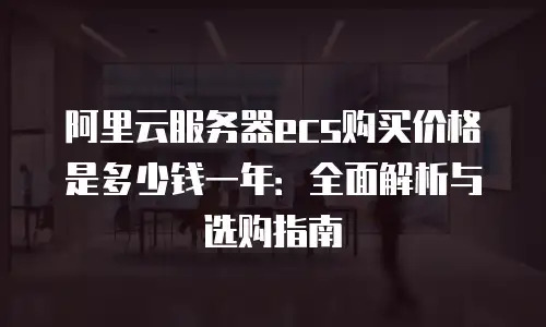 阿里云服务器ecs购买价格是多少钱一年：全面解析与选购指南