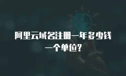 阿里云域名注册一年多少钱一个单位？