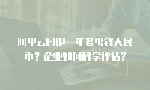 阿里云ERP一年多少钱人民币？企业如何科学评估？