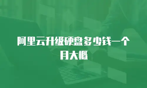 阿里云升级硬盘多少钱一个月大概