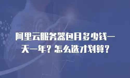 阿里云服务器包月多少钱一天一年？怎么选才划算？