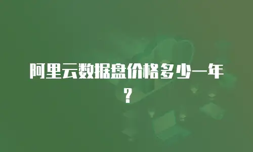 阿里云数据盘价格多少一年？