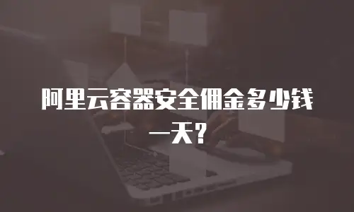 阿里云容器安全佣金多少钱一天？