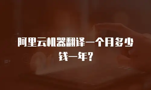 阿里云机器翻译一个月多少钱一年？