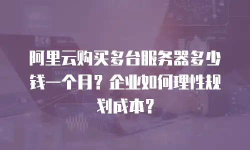 阿里云购买多台服务器多少钱一个月？企业如何理性规划成本？