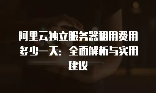 阿里云独立服务器租用费用多少一天：全面解析与实用建议