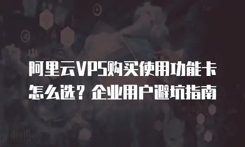阿里云VPS购买使用功能卡怎么选？企业用户避坑指南