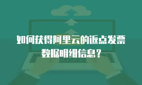 如何获得阿里云的返点发票数据明细信息？