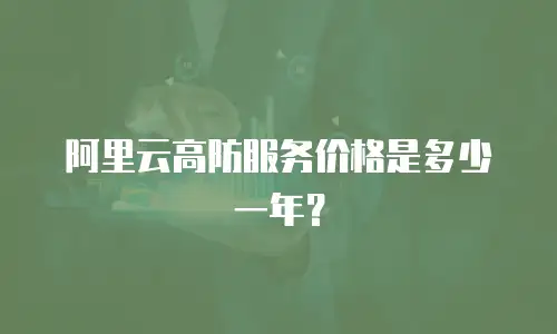 阿里云高防服务价格是多少一年？