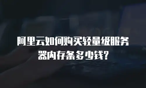 阿里云如何购买轻量级服务器内存条多少钱？