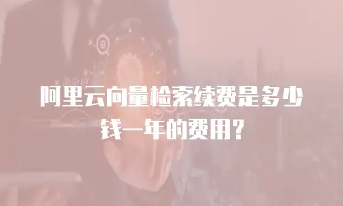 阿里云向量检索续费是多少钱一年的费用？