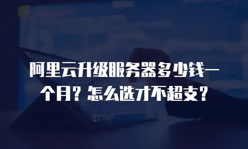 阿里云升级服务器多少钱一个月？怎么选才不超支？
