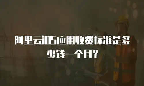 阿里云iOS应用收费标准是多少钱一个月？