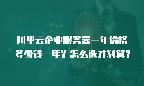 阿里云企业服务器一年价格多少钱一年？怎么选才划算？