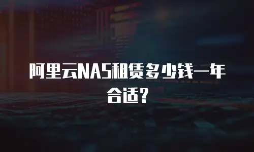 阿里云NAS租赁多少钱一年合适？