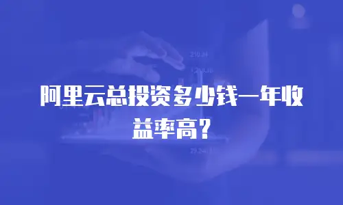 阿里云总投资多少钱一年收益率高？