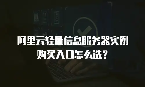 阿里云轻量信息服务器实例购买入口怎么选？