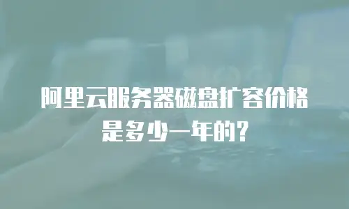 阿里云服务器磁盘扩容价格是多少一年的？
