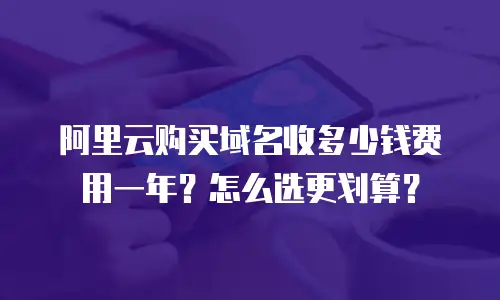 阿里云购买域名收多少钱费用一年？怎么选更划算？