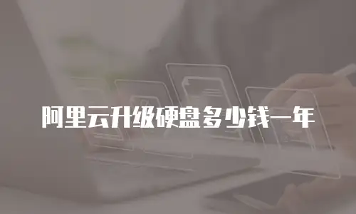 阿里云升级硬盘多少钱一年