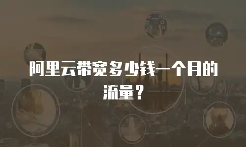阿里云带宽多少钱一个月的流量？