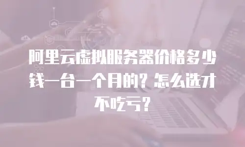 阿里云虚拟服务器价格多少钱一台一个月的？怎么选才不吃亏？