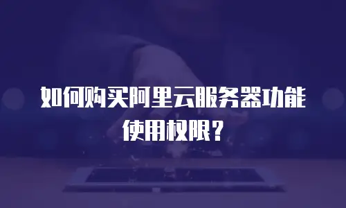 如何购买阿里云服务器功能使用权限？