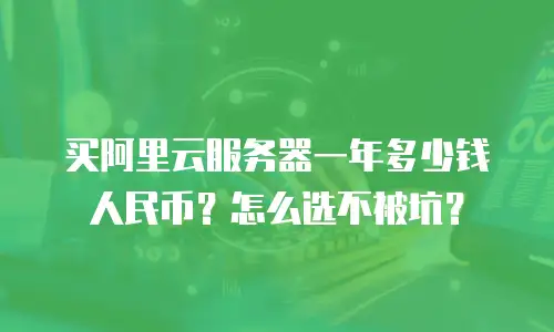 买阿里云服务器一年多少钱人民币？怎么选不被坑？