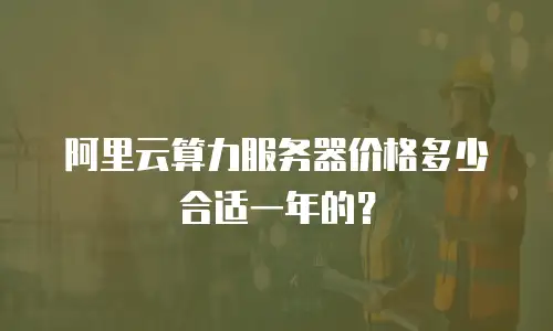 阿里云算力服务器价格多少合适一年的？