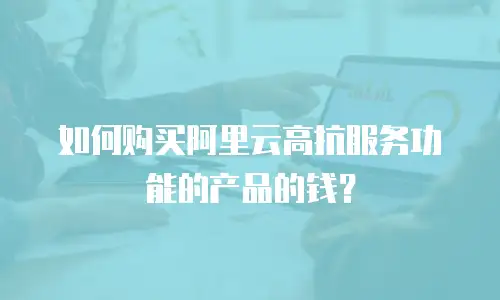 如何购买阿里云高抗服务功能的产品的钱？