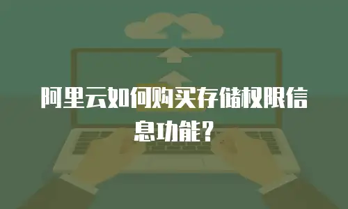 阿里云如何购买存储权限信息功能？