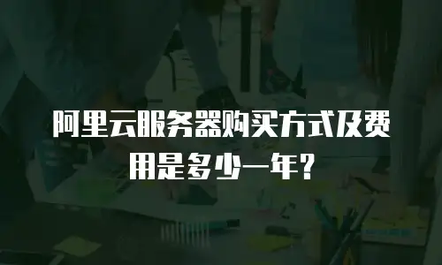 阿里云服务器购买方式及费用是多少一年？