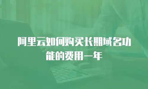 阿里云如何购买长期域名功能的费用一年